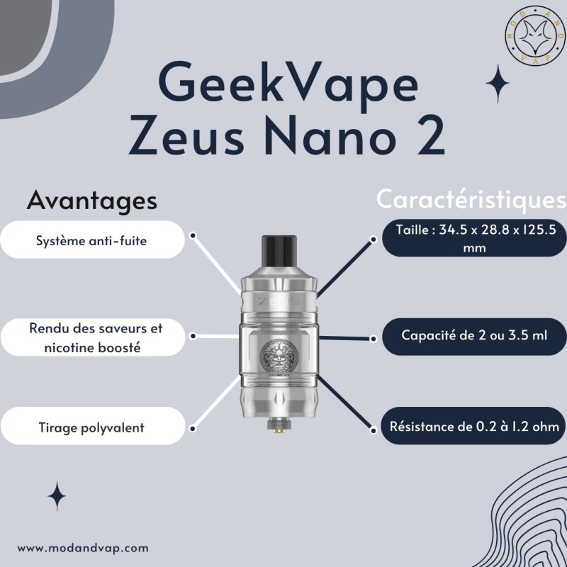 Clearomiseur Z Nano 2 Tank GeekVape - Mod And Vap