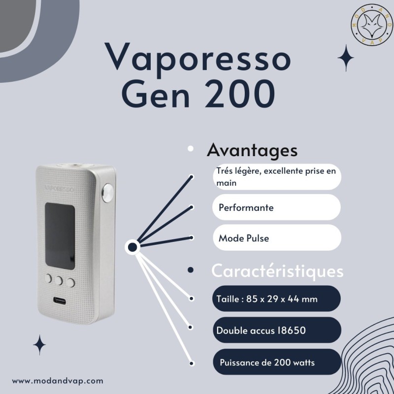 Box Gen 200 Vaporesso - Mod And Vap