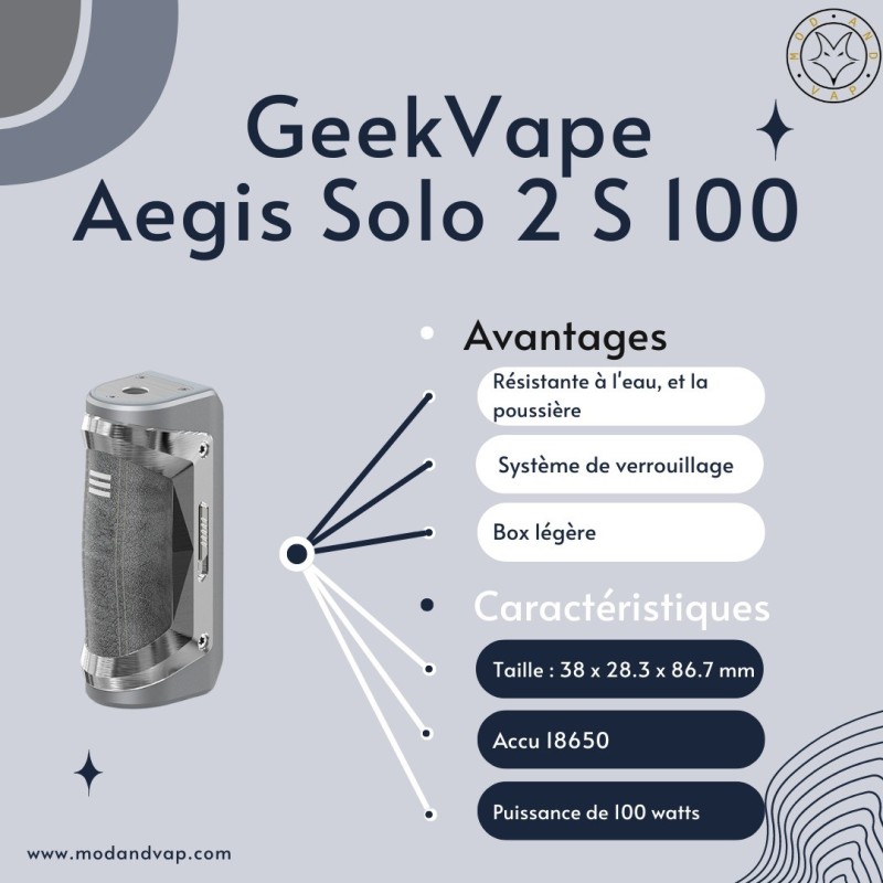 Box Aegis Solo 2 S100 Geekvape - Mod And Vap