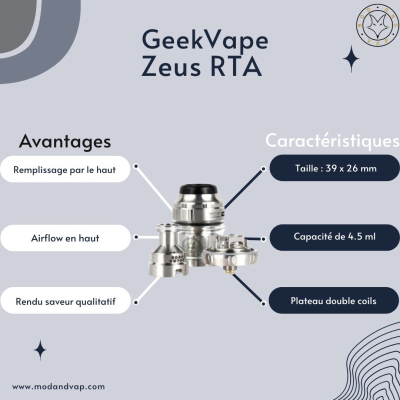 Zeus X RTA - Geek Vape - Mod And Vap